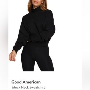 Good American mock neck cropped sweatshirt